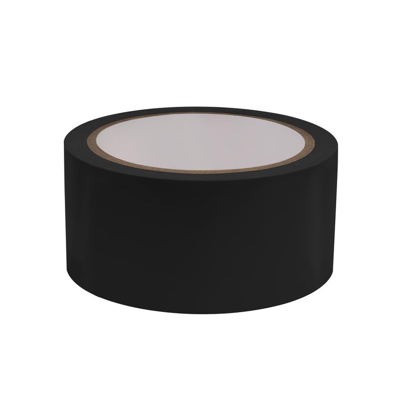 Image of DM TAPES Floor Marking Tape for Safety | Self Adhesive Tape | Multipurpose Marking Tape, for Warehouses and Commercial Use | (Black)