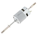 ZVKV RS775 DC Motor 12V 3000RPM Dual Output Long Shaft Fan Motor, High Torque Low Noise Motor Replacement