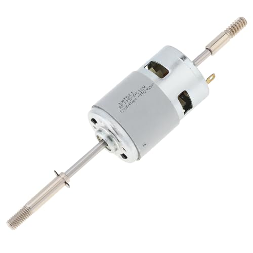 ZVKV RS775 DC Motor 12V 3000RPM Dual Output Long Shaft Fan Motor, High Torque Low Noise Motor Replacement