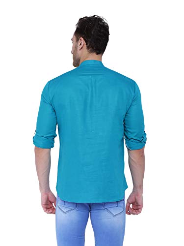 Image of Rajubhai Hargovindas Men's Linen Straight Short Kurta