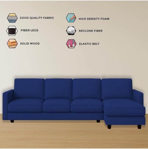 Image of The MM Furniture store Premium Fabric Sofa - Sapphire (6 Seater - RHS)