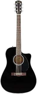 Fender CD-60SCE Dreadnought, Walnut Fingerboard, Black