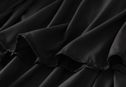 Womens Casual Pleated Skirt Bow Trim Elastic Waist A-Line Skirts Prom Party Club Skirt Trendy Fashion Skirts 20252