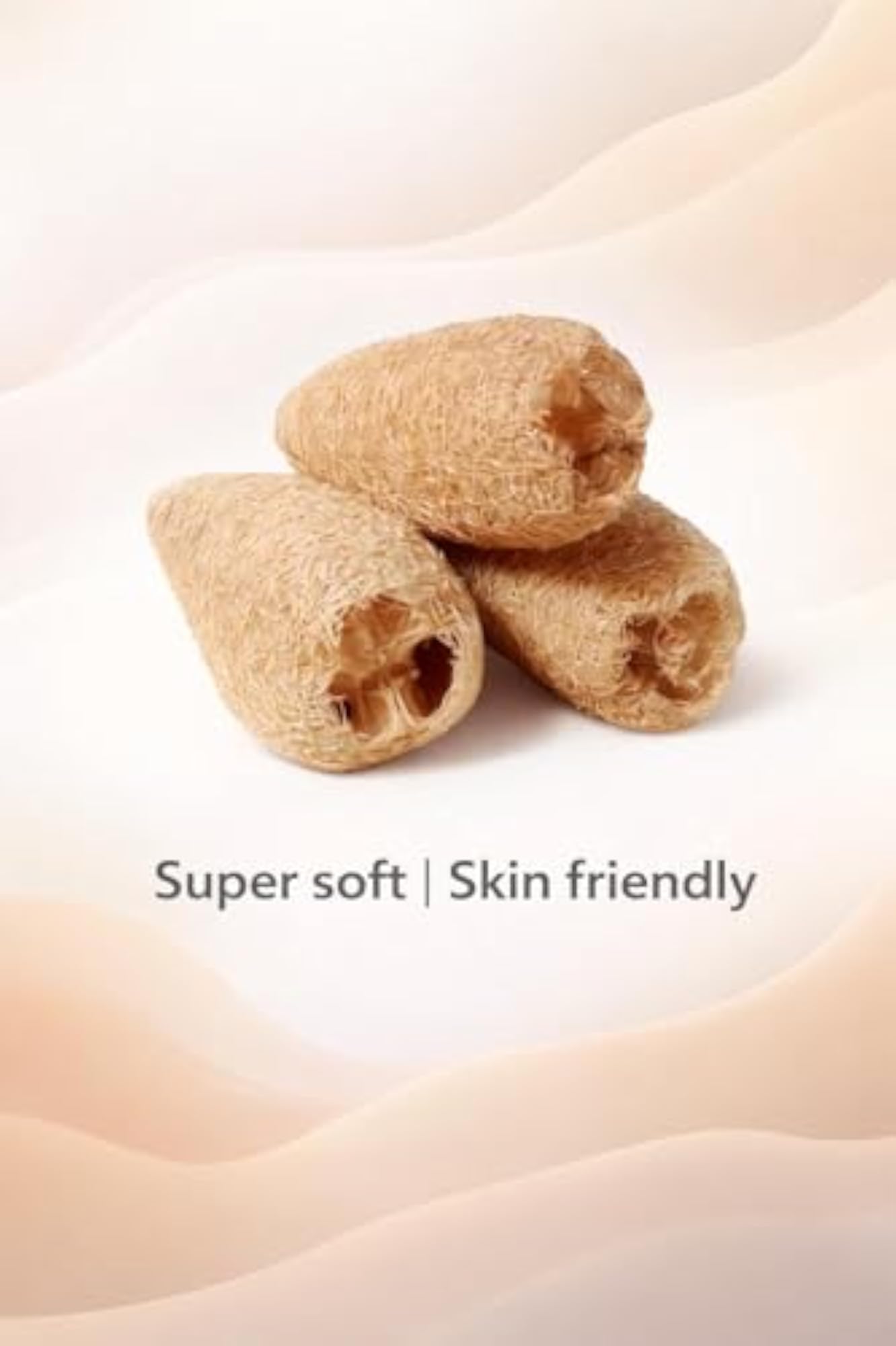 Loofah Bathing Scrub Pack of 3, Natural Body Scrubber