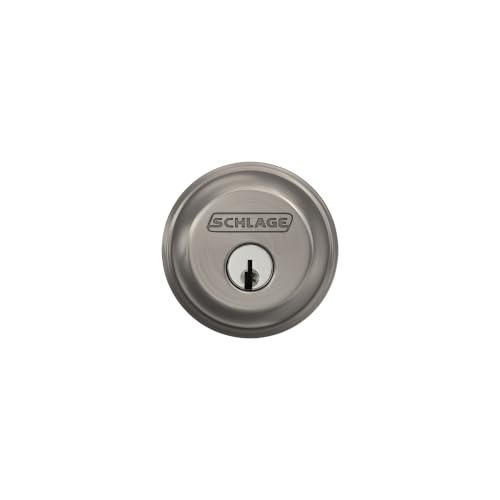 Schlage Single Cylinder Front Door Deadbolt, Satin Nickel - image 6