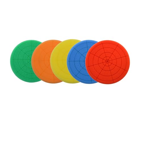 BLINGOBLING 5Pcs 6 Buffing Sponge Pads Kit for Buffer Polisher Cutting & Car Polish Pad Premium Hook & Loop Buffing Polishing Pads Kit Cutting Pads for Car Buffer Polisher Polishing 6inch