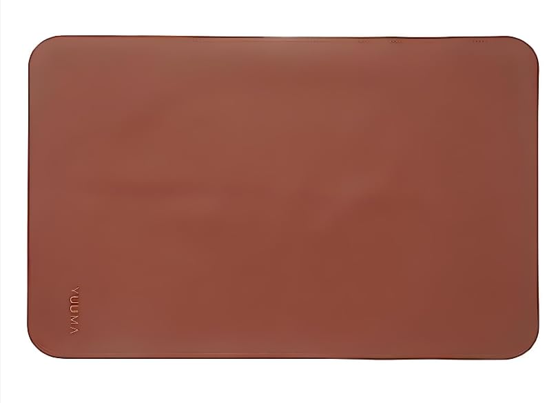 Image of YUUMA Vegan Leather Changing Mat,Diaper Baby Changing Pad - Portable, Wipeable & Reusable Mat - 15" X 22" - Foldable for Travel (Cinnamon)