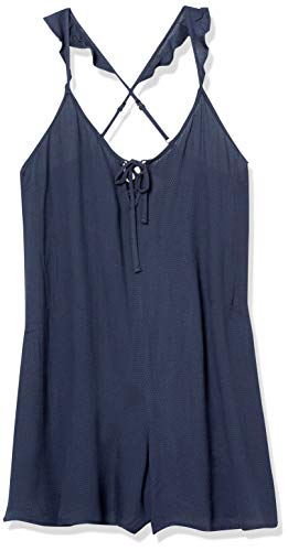 Roxy womens Sunflower Spirit Woven Romper Jumpsuit, Mood Indigo, X-Small US