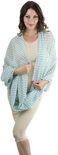 ToBeInStyle Women's Striped Summer Infinity Scarf4