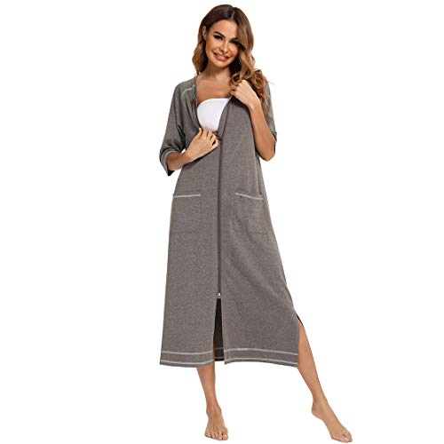 Verve Jelly Vestido de Maternidad para Mujer Camisón Informal Vestido de Embarazo de enfermería Manga 3/4 Camisón de Talla Grande