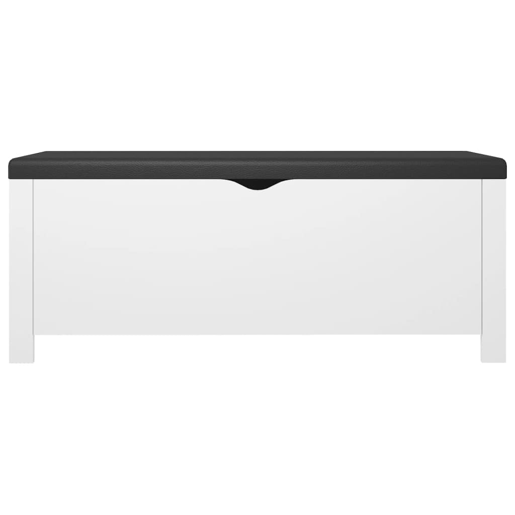 Genérico Caja de Almacenamiento cojín contrachapada Blanco 105x40x45 cm,Mobiliario,Armarios y Almacenamiento,Baúles de almacenamiento-326768