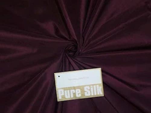 Tissu taffetas 100 % pure soie aubergine : l'étoffe rigide idéale pour masquer les imperfections