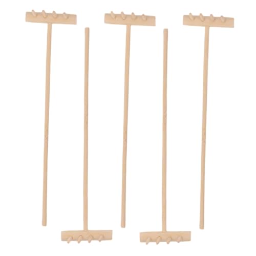 Gatuida 5pièces Mini Râteaux Lot pour Jardin Zen Et Service à Thé Accessoires De Table à Sable pour Décoration Bonsaï Et Bac à Sable