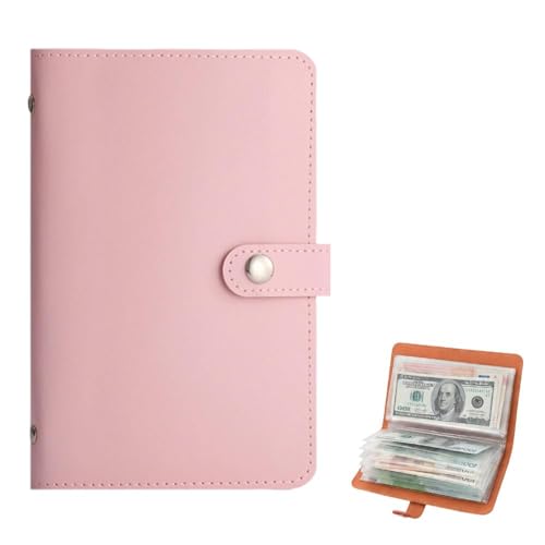 Money Saving Wallet Savings Challenge Book for Couples Money Saving Wallets for Cash UK Saving Notebook & Binder 100 Envelopes Saving Challenge UK (Pink)
