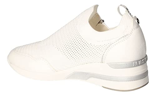 Mustang 1378-401, Chaussures Basses à Lacets Femme, Blanc, 37 EU