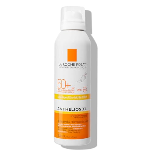 La Roche Posay Anthelios Transparentes Spray, Körper-Spray mit LSF 50+, Sonnenspray bei zu Sonnenallergie neigender und empfindlicher Haut, Mattierender, sehr wasserfester Sonnenschutz, 200 ml
