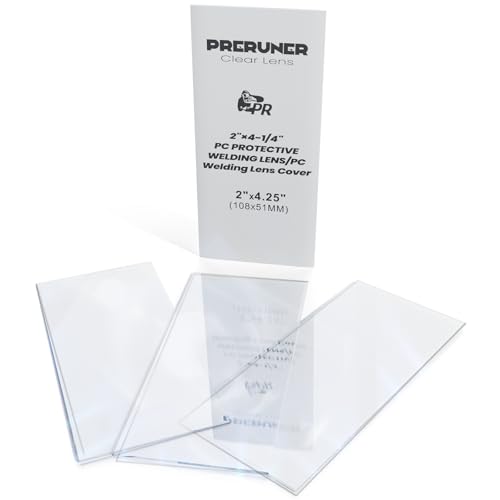 Image of 100 Pack 2x4.25 Clear Welding Lenses | ANSI Z87.1 Polycarbonate Replacement Lens for Welding Hood | Scratch Resistant Outer Lens to Protect Auto-Darkening Lens