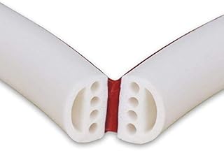 Professional Doors Windows Seal Strip Multi-Hole Design Silicone Self-Adhesive Insulation Rubber Anti-Collision Soundproof Waterproof Dustproof Windproof(D Type 6M, White)