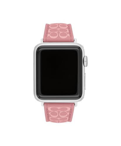 COACH Apple Watch Strap Compatible with 38mm 40mm 41mm Apple Watch Interchangeable Silicone Band Sleek Look Personalize Your Style