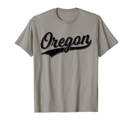 OREGON Classic Varsity SCRIPT - Camiseta deportiva estilo vintage Camiseta