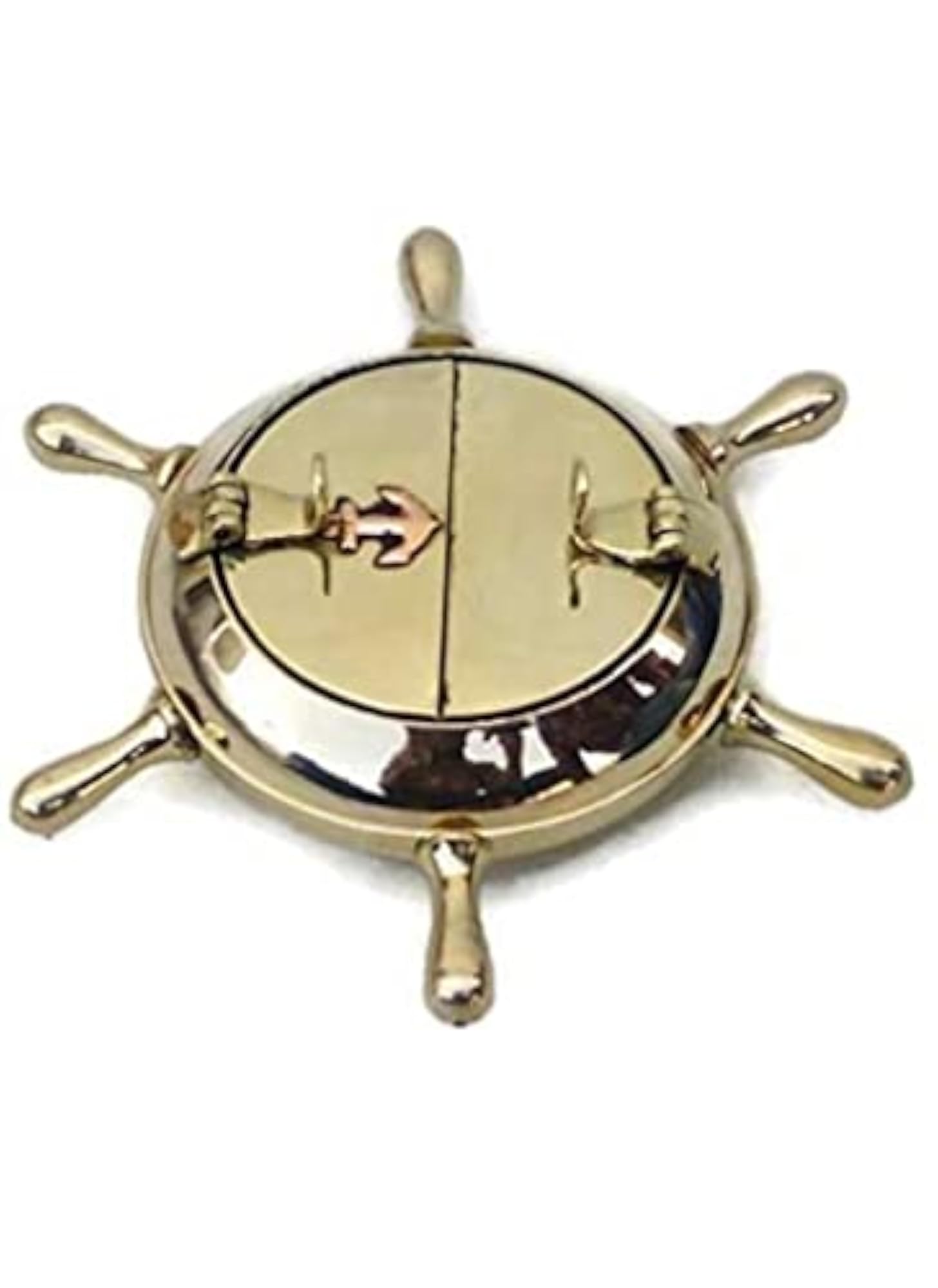 Wheel Design Brass Nautical Cigarettes Ashtray