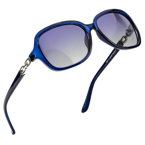 Image of SIPHEW Polarized Sunglasses for Women | Vintage Square Sunglasses w UV400 Protection | Womens Wraparound Shade