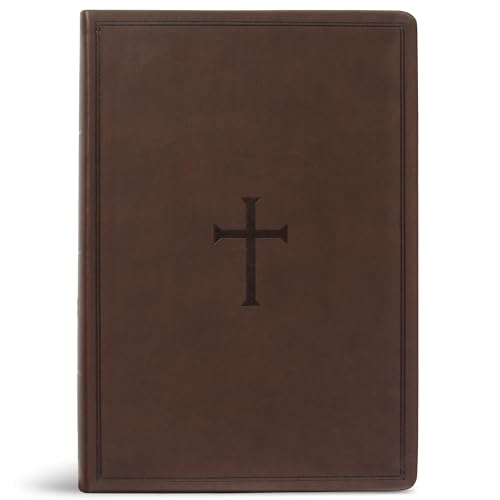 Image of CSB Super Giant Print Reference Bible, Value Edition, Brown LeatherTouch, Red Letter, Presentation Page, Cross-References, Full-Color Maps, Easy-to-Read Bible Serif Type