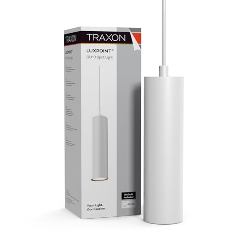 TRAXON LUXPOINT® Lámpara colgante - suspendido para (Bombilla GU10 LED *no incluida) spot light aluminio IP20 techo interior superficie 220-240V moderno (Blanco)