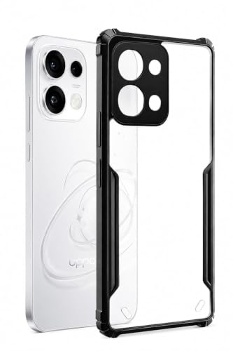 Image of SPAZY CASE Transparent Shockproof Back Cover for Oppo Reno 16 5G | Clear Case with Air Cushion Corners | Scratch Resistant Hard Back | Camera & Screen Protection
