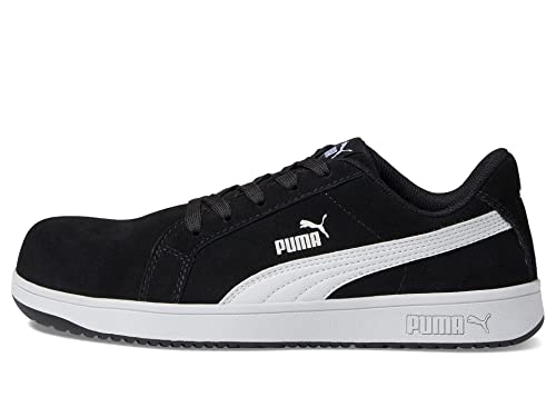 Image of Puma Women's Iconic Suede Composite Toe Industrial Shoe, Black Eh, 6.5