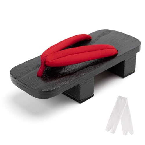 Image of Japanese Shoes Geta Wooden Clogs with Tabi Socks for Men Women