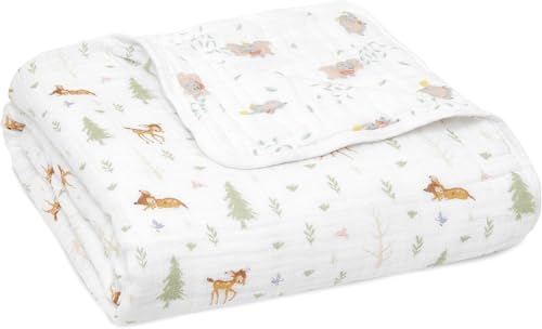 Image of aden + anais Essentials Cotton Muslin Blanket Disney + Friends-Bambi Forest