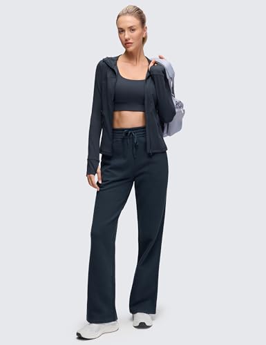 Image of CRZ YOGA Butterluxe Hoodie Jackets Hip Length | Extremely Soft, Athletic, Slim Fit, Full Zip, Back Mesh Vent, Side Zip Pockets, Thumb Holes, for Women