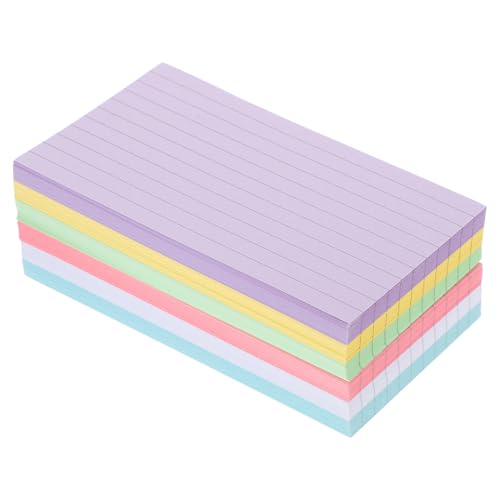 Cartes vierges d'apprentissage pastel HOMSFOU fiches colorées doublées pour révision