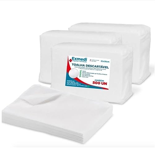Lenços ou Toalhas para banho de leito limpeza corporal 500 Unidades c/ANVISA 32x28cm