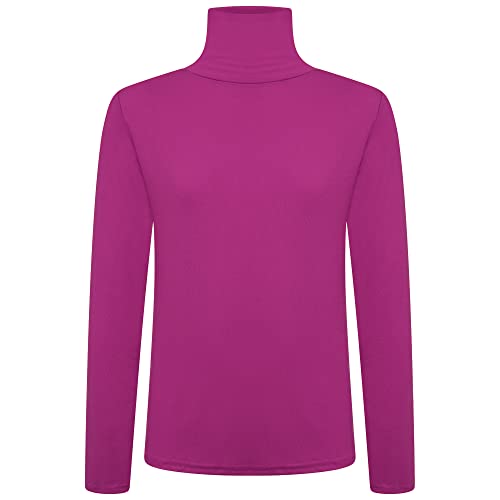 Image of Loxdonz Girls Long Sleeve Turtleneck Tee Shirt Kids Casual High Neck Tops T-Shirts | Youth Size 3-14