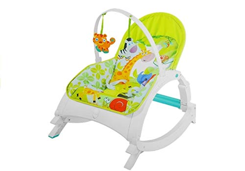 Baby Schaukelstuhl, Babyschaukel, Elektrisch Babyschaukel mit Vibrationen und hängendes Spielzeug