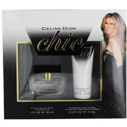 CELINE DION CHIC by Celine Dion Gift Set for WOMEN EDT SPRAY 1 OZ & SHIMMERING BODY LOTION 2.5 OZ