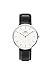 Daniel Wellington Classic Sheffield, Schwarz/Silber Uhr, 40mm, Leder, für Herren