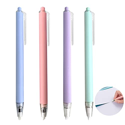 Gincevhy 4 Pcs Morandi Color Retractable Paper Cutter Pen, Craft Art Ceramic Blade, Safety Hobby Knife With Precision Blade For School And Home #TOP5