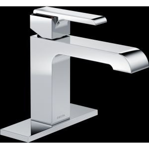 Delta Faucet Ara Single Hole Bathroom Faucet Brushed Nickel, Single Handle Bathroom Faucet, Stainless 567LF-SSLPU