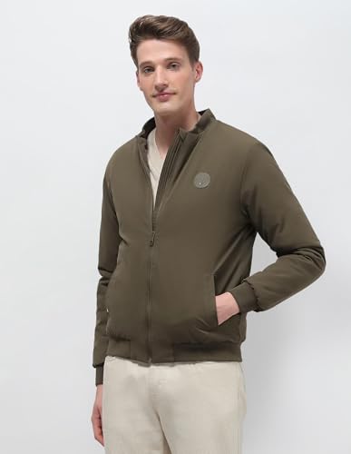 Image of U.S.Polo Association Men's Solid Regular Fit Bomber Jacket