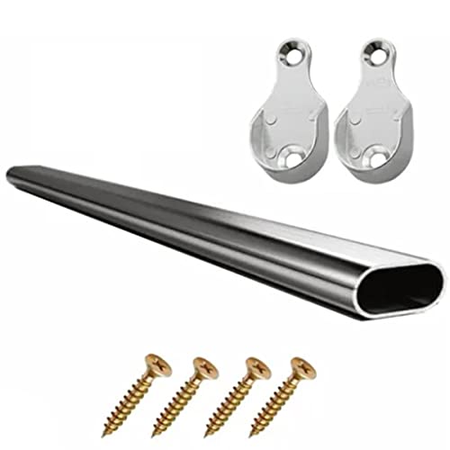 Tubo Cabideiro 90cm Oval Arara Para Guarda Roupas