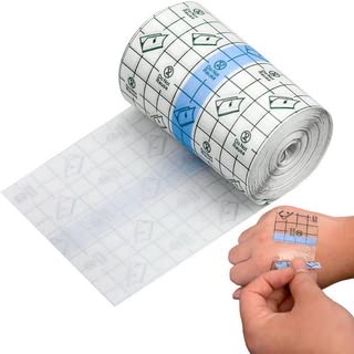 Waterproof Transparent Bandage Stretch Adhesive Bandage Clear Adhesive Film Bandages Post Surgical Shower Shield Dressing Tape for Tattoo Aftercare Swimming Showering (10 cm x 10 M)