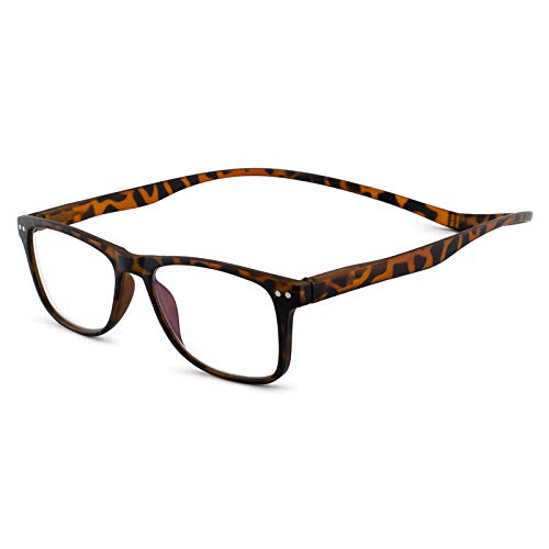 Image of AUGEN Optimax Anti Glare Blue Cut Magnetic Reading Glasses With Neck Rest For Men Women(Brown +1.75)