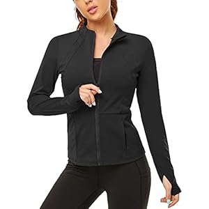 Gleeter-Workout-Jacket-for-Women-Full-Zip-Long-Sleeve-Yoga-Athletic-Running-Jacket-Active-Sportswear-with-Thumbhole Gleeter Workout Jacket for Women Full Zip Long Sleeve Yoga Athletic Running Jacket Active Sportswear with Thumbhole