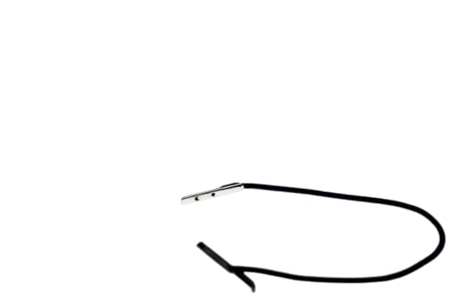 Black Elasticated Treasury Tag 100mm Silver Metal End Fastening (250x)