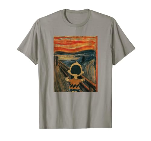 Peanuts - Charlie Brown - Scream T-Shirt, Men, Slate Grey, Large