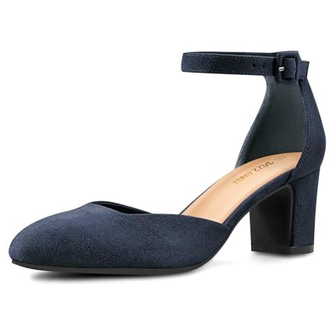 PIZZ ANNU Elegant Block Heel Court Shoes Cover