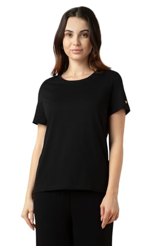 Image of Van Heusen Women's Cotton Relaxed Fit Lounge T Shirt - Relax Fit, Round Neck, Short Sleeves